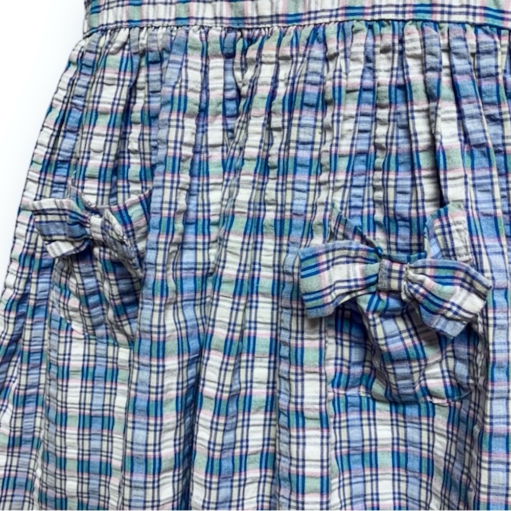 Good Kidz Girls Sleeveless Seersucker Plaid Dress Size 3T - Picture 3 of 11